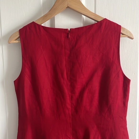Talbots Petite Irish Linen Red Shift Dress Size 8 - Picture 6 of 10